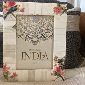 Handcrafted Picture Frame Bird & Flower Mosaic Design 5x7 NEW